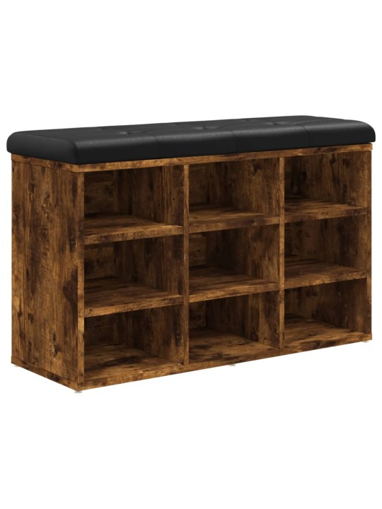 Lavice s botníkem kouřový dub 82 x 32 x 50 cm kompozitní dřevo