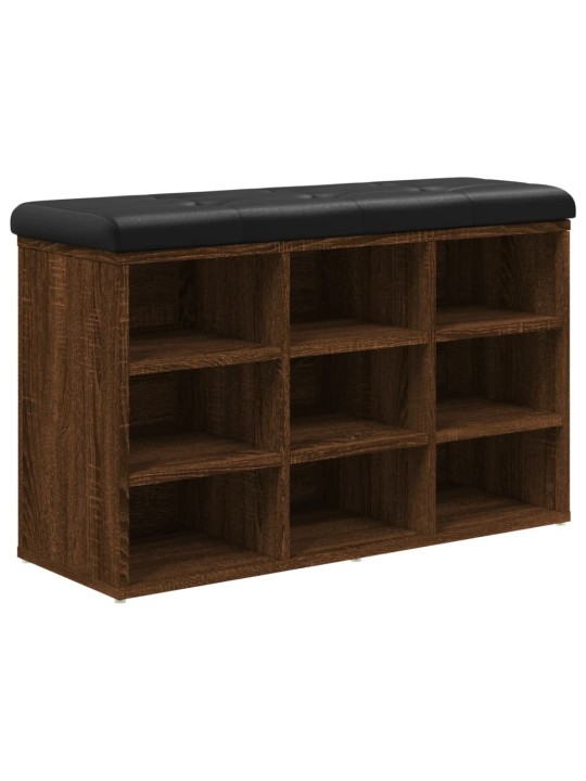 Lavice s botníkem hnědý dub 82 x 32 x 50 cm kompozitní dřevo