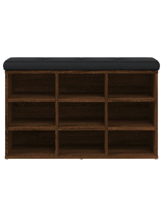Lavice s botníkem hnědý dub 82 x 32 x 50 cm kompozitní dřevo