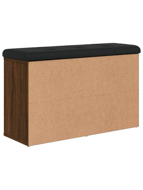 Lavice s botníkem hnědý dub 82 x 32 x 50 cm kompozitní dřevo