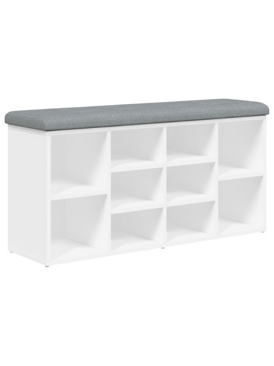 Lavice s botníkem bílá 102 x 32 x 50 cm kompozitní dřevo