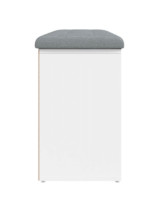 Lavice s botníkem bílá 102 x 32 x 50 cm kompozitní dřevo