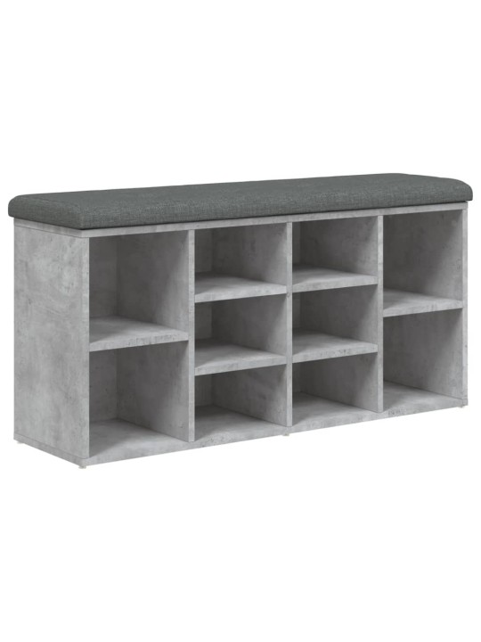 Lavice s botníkem betonově šedá 102x32x50 cm kompozitní dřevo