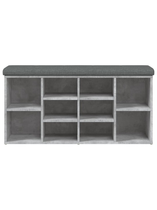 Lavice s botníkem betonově šedá 102x32x50 cm kompozitní dřevo