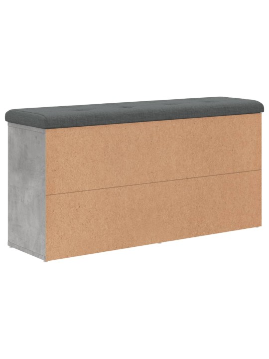 Lavice s botníkem betonově šedá 102x32x50 cm kompozitní dřevo