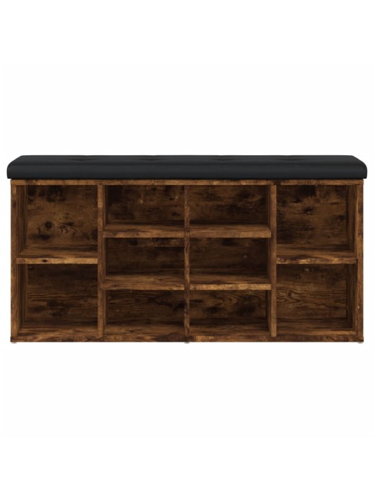 Lavice s botníkem kouřový dub 102 x 32 x 50 cm kompozitní dřevo