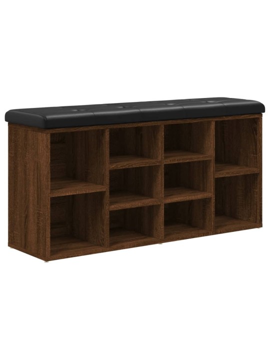 Lavice s botníkem hnědý dub 102 x 32 x 50 cm kompozitní dřevo