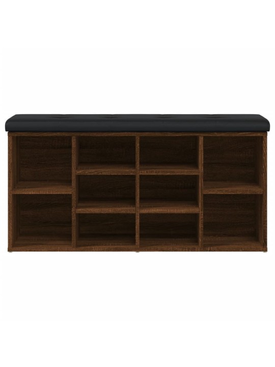 Lavice s botníkem hnědý dub 102 x 32 x 50 cm kompozitní dřevo