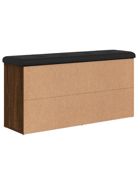 Lavice s botníkem hnědý dub 102 x 32 x 50 cm kompozitní dřevo