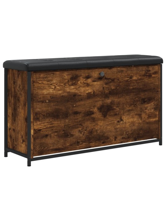 Botníková lavice s výklopnou zásuvkou kouřový dub 102x32x56 cm
