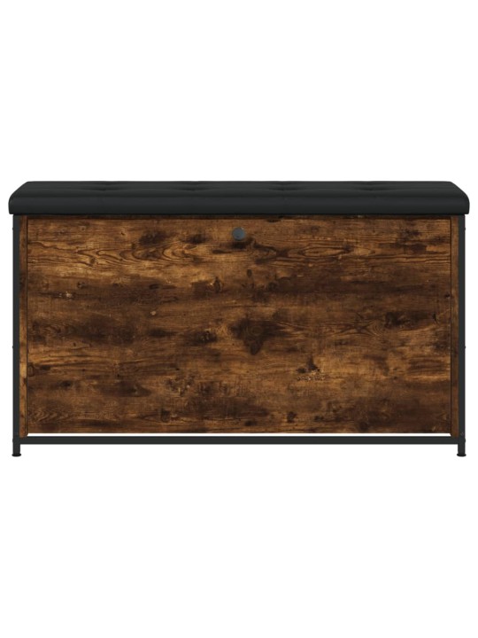 Botníková lavice s výklopnou zásuvkou kouřový dub 102x32x56 cm