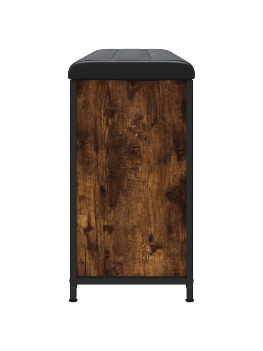 Botníková lavice s výklopnou zásuvkou kouřový dub 102x32x56 cm