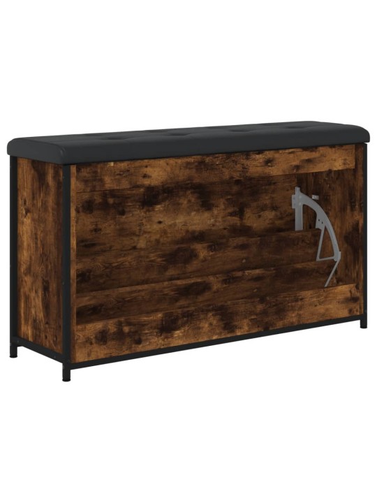 Botníková lavice s výklopnou zásuvkou kouřový dub 102x32x56 cm