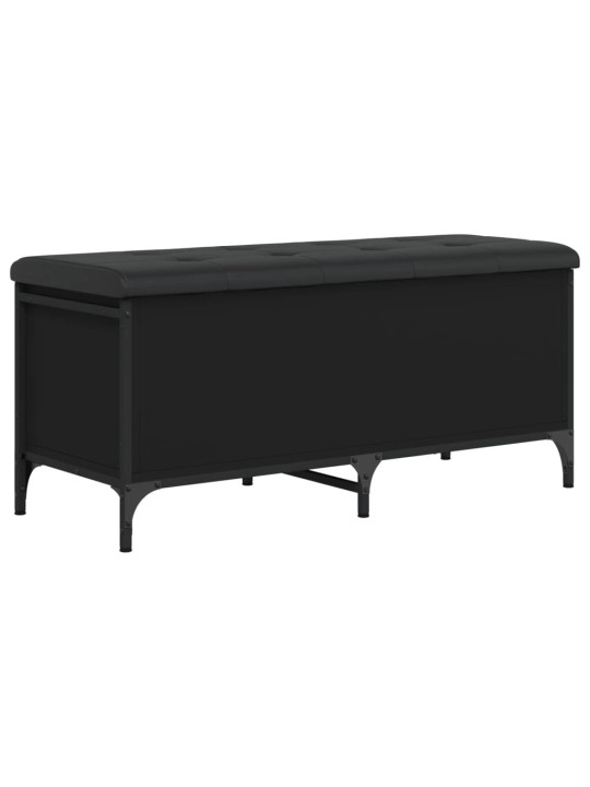 Úložná lavice černá 102 x 42 x 45 cm kompozitní dřevo