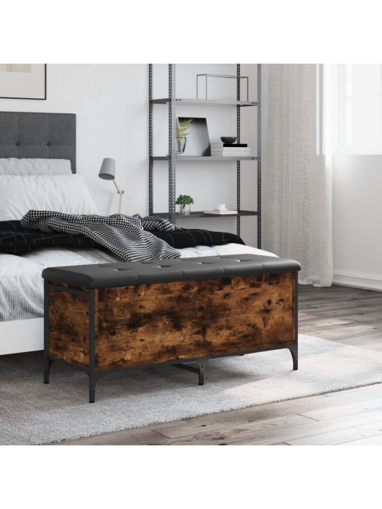 Úložná lavice kouřový dub 102 x 42 x 45 cm kompozitní dřevo