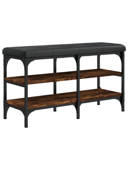 Lavice s botníkem kouřový dub 82 x 32 x 47 cm kompozitní dřevo