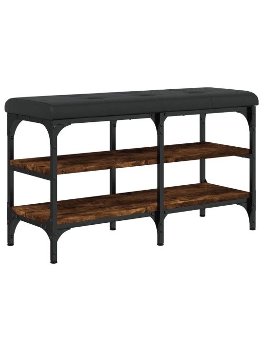 Lavice s botníkem kouřový dub 82 x 32 x 47 cm kompozitní dřevo