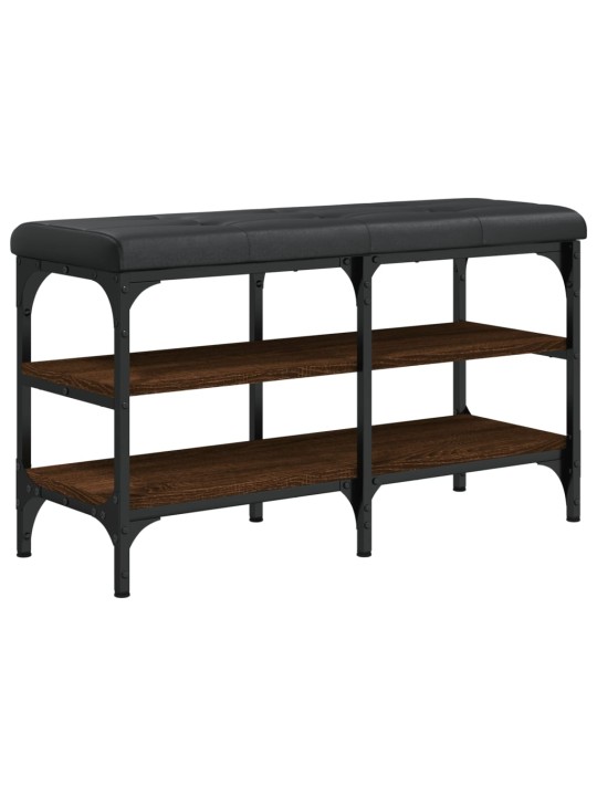 Lavice s botníkem hnědý dub 82 x 32 x 47 cm kompozitní dřevo