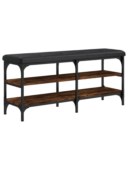Lavice s botníkem kouřový dub 102 x 32 x 47 cm kompozitní dřevo