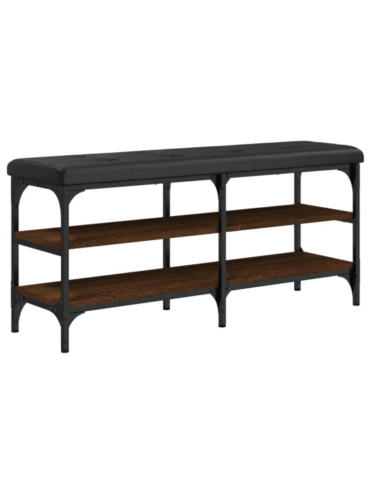 Lavice s botníkem hnědý dub 102 x 32 x 47 cm kompozitní dřevo