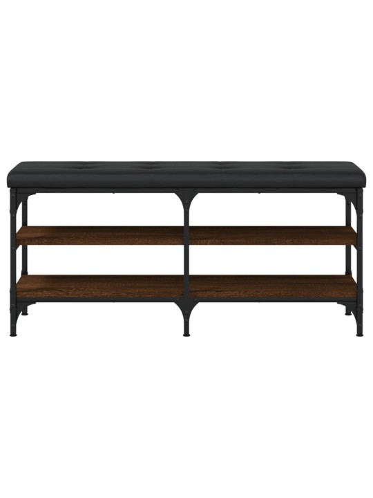 Lavice s botníkem hnědý dub 102 x 32 x 47 cm kompozitní dřevo