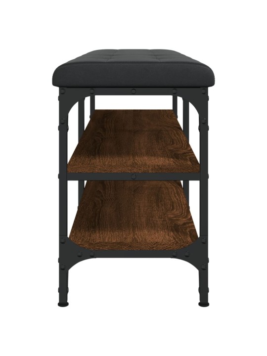 Lavice s botníkem hnědý dub 102 x 32 x 47 cm kompozitní dřevo