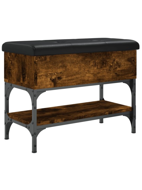 Lavice s botníkem kouřový dub 62 x 32 x 45 cm kompozitní dřevo
