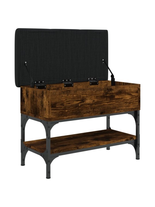 Lavice s botníkem kouřový dub 62 x 32 x 45 cm kompozitní dřevo