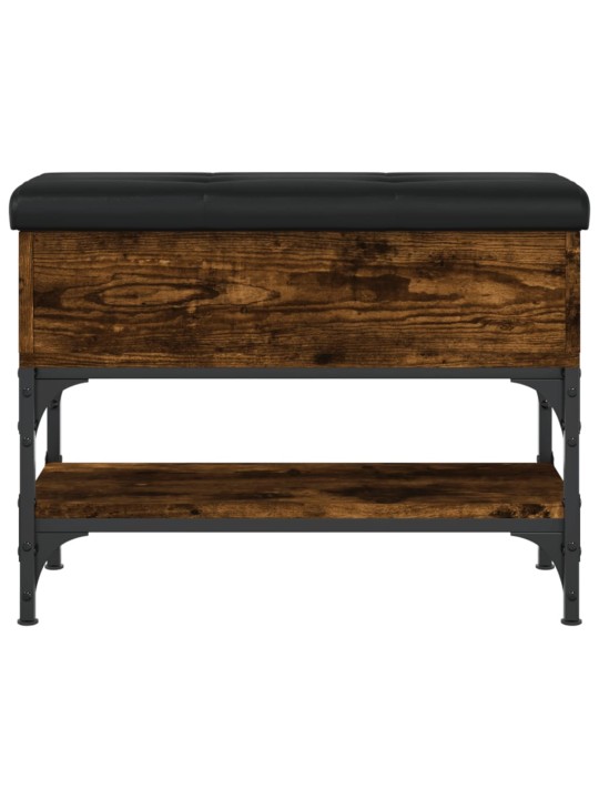 Lavice s botníkem kouřový dub 62 x 32 x 45 cm kompozitní dřevo