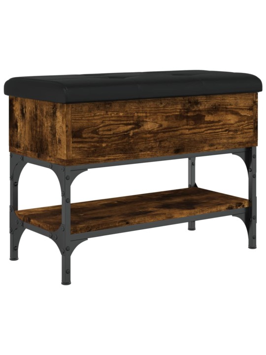 Lavice s botníkem kouřový dub 62 x 32 x 45 cm kompozitní dřevo