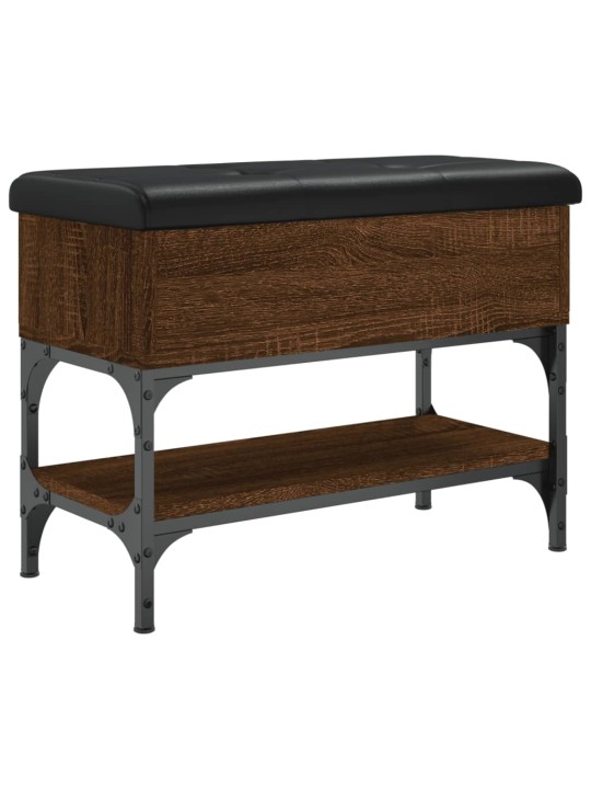 Lavice s botníkem hnědý dub 62 x 32 x 45 cm kompozitní dřevo
