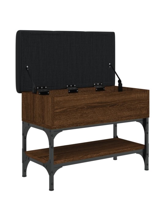 Lavice s botníkem hnědý dub 62 x 32 x 45 cm kompozitní dřevo
