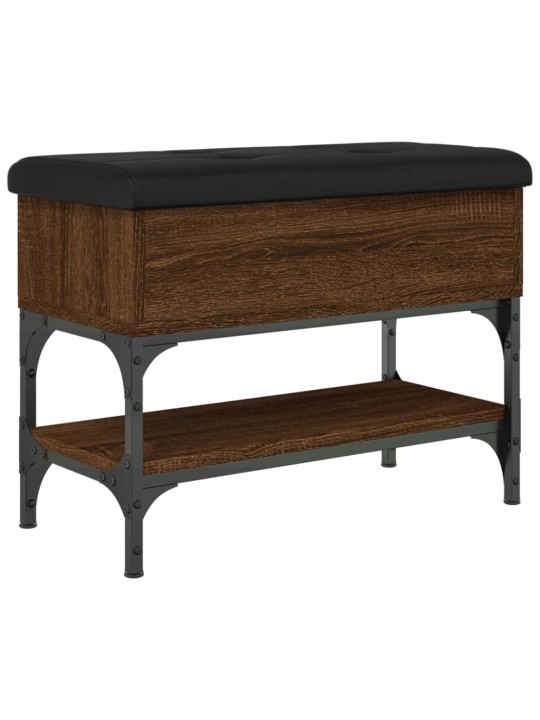 Lavice s botníkem hnědý dub 62 x 32 x 45 cm kompozitní dřevo