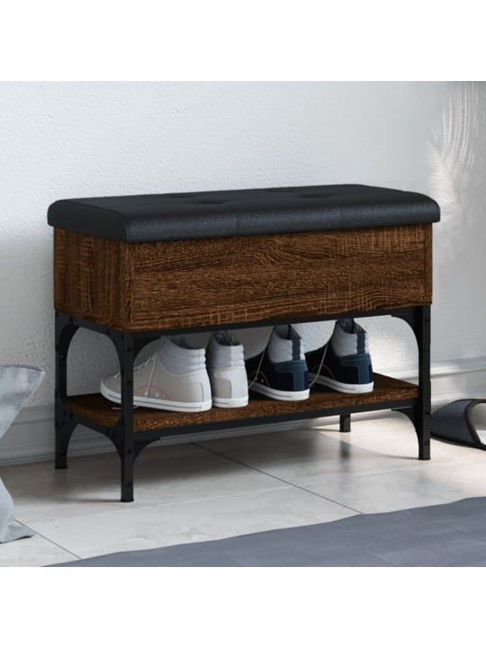 Lavice s botníkem hnědý dub 62 x 32 x 45 cm kompozitní dřevo