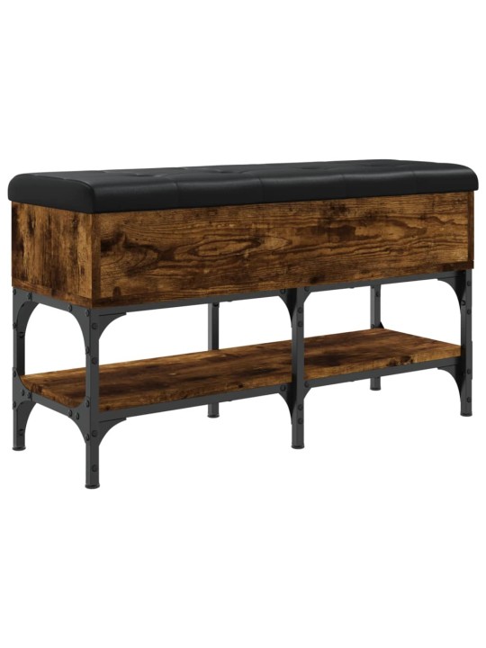 Lavice s botníkem kouřový dub 82 x 32 x 45 cm kompozitní dřevo