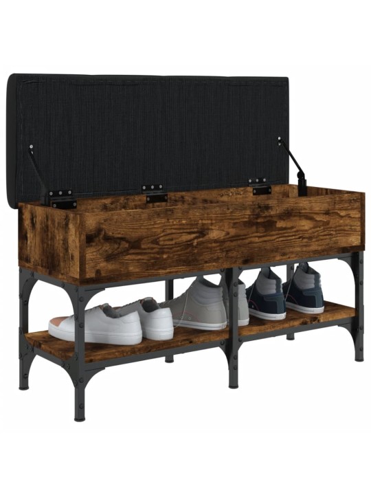 Lavice s botníkem kouřový dub 82 x 32 x 45 cm kompozitní dřevo