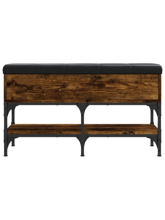 Lavice s botníkem kouřový dub 82 x 32 x 45 cm kompozitní dřevo