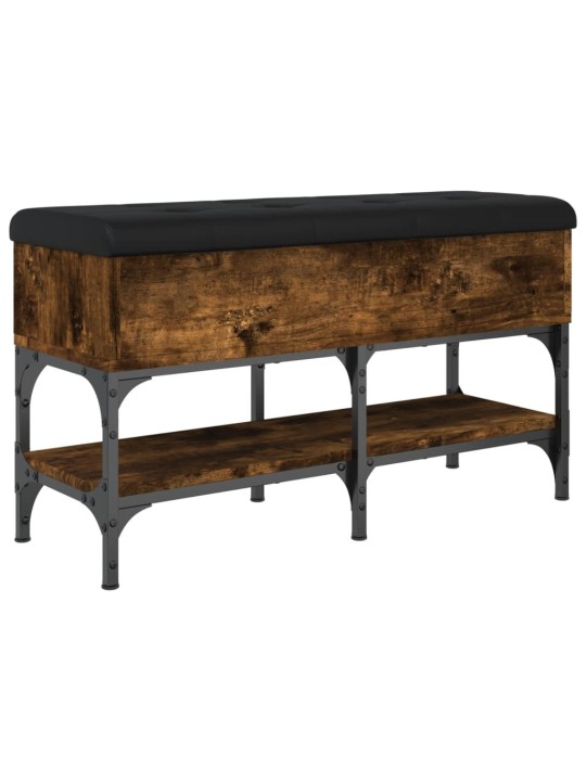 Lavice s botníkem kouřový dub 82 x 32 x 45 cm kompozitní dřevo