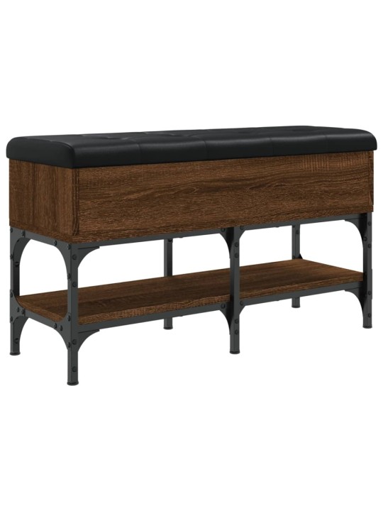Lavice s botníkem hnědý dub 82 x 32 x 45 cm kompozitní dřevo