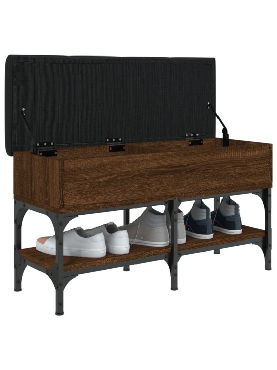 Lavice s botníkem hnědý dub 82 x 32 x 45 cm kompozitní dřevo