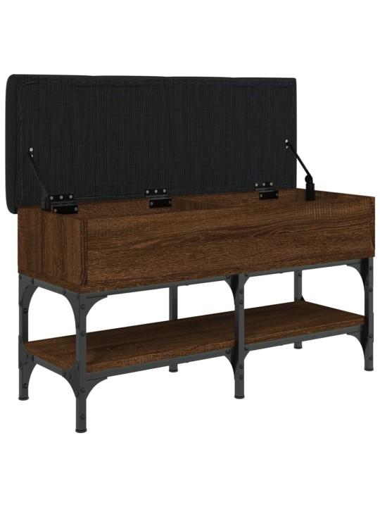 Lavice s botníkem hnědý dub 82 x 32 x 45 cm kompozitní dřevo