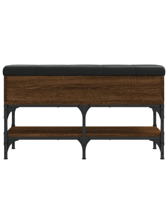 Lavice s botníkem hnědý dub 82 x 32 x 45 cm kompozitní dřevo