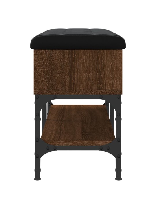 Lavice s botníkem hnědý dub 82 x 32 x 45 cm kompozitní dřevo