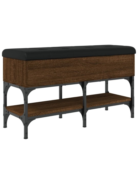 Lavice s botníkem hnědý dub 82 x 32 x 45 cm kompozitní dřevo