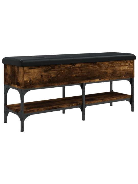 Lavice s botníkem kouřový dub 102 x 32 x 45 cm kompozitní dřevo
