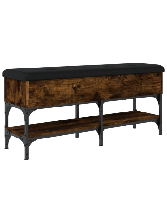 Lavice s botníkem kouřový dub 102 x 32 x 45 cm kompozitní dřevo