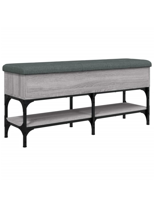 Lavice s botníkem šedá sonoma 102 x 32 x 45 cm kompozitní dřevo