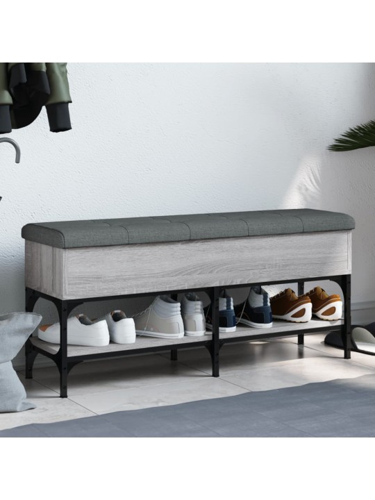 Lavice s botníkem šedá sonoma 102 x 32 x 45 cm kompozitní dřevo