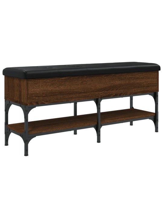 Lavice s botníkem hnědý dub 102 x 32 x 45 cm kompozitní dřevo