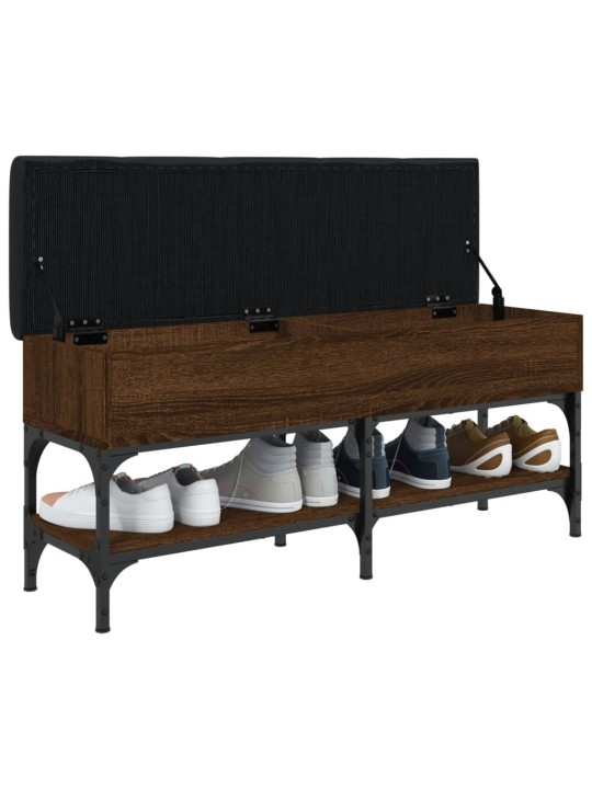Lavice s botníkem hnědý dub 102 x 32 x 45 cm kompozitní dřevo